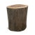 Blackened wood stump side table / stool. Beautiful organic shape and textures. Natural two tone wood grain on top with...