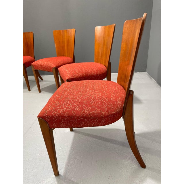 H-214 Chairs in Walnut by Jindřich Halabala, 1950s, Set of 4 For Sale - Image 12 of 18