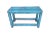Rustic European Rustic Blue Painted Bench For Sale - Image 3 of 9