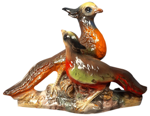 Vintage Multicolored Ceramic Pheasant Sculpture, Italy, 1960s