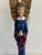 A beautiful vintage find: a carved angel figurine featuring tall, richly detailed gold feathered wings, a sweet hand-...