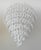 Italian chandelier with clear and white stripe Murano glasses hand blown to produce elegant swirls, mounted on chrome...