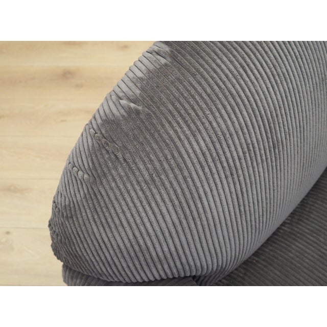 Italian Grey Velour Armchair, 1980s For Sale - Image 12 of 14