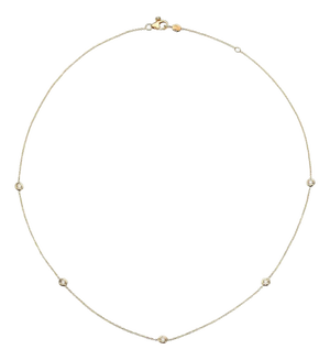 Roberto Coin, 18k Yellow Gold and Diamond Station Necklace