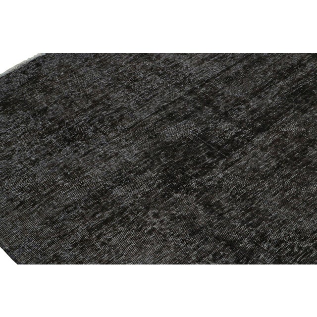 1960s Vintage Persian Rug in Black and Gray, From Rug & Kilim For Sale - Image 5 of 7