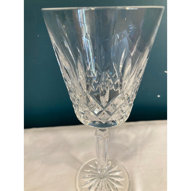 Waterford Mid 20th Century Waterford Crystal Lismore Pattern Wine Glass/Water Goblet For Sale - Image 4 of 7