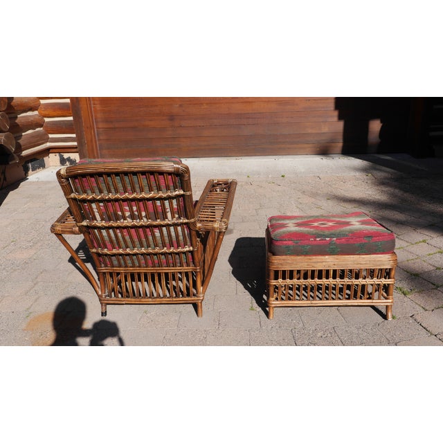 1990s 1990s Palecek Wicker Chair For Sale - Image 5 of 6