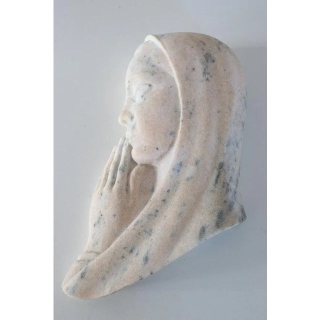 Art Deco Portugese Sculpture in Pink Marble, 1920s For Sale - Image 3 of 9