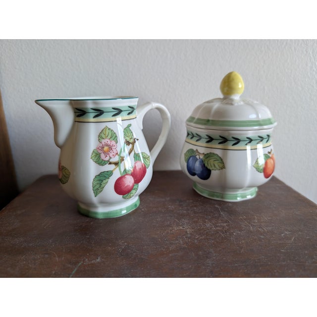 Villeroy & Boch French Garden Fleurence ~ Sugar Bowl and Creamer, Made in Germany For Sale - Image 13 of 14