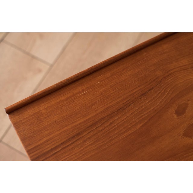 Brown Vintage Scandinavian Low Teak Bruksbo Krobo Bench by Torbjørn Afdal for Bruksbo For Sale - Image 8 of 13