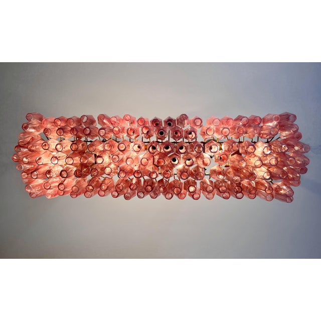 Pink Alabaster Murano Glass Poliedri Chandelier by Carlo Scarpa, 1990 For Sale - Image 17 of 18