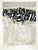 Shinichi Takahashi (1917–1986) woodcut on paper in gray and black with gold and blue highlights. Pencil signed, inscribed...