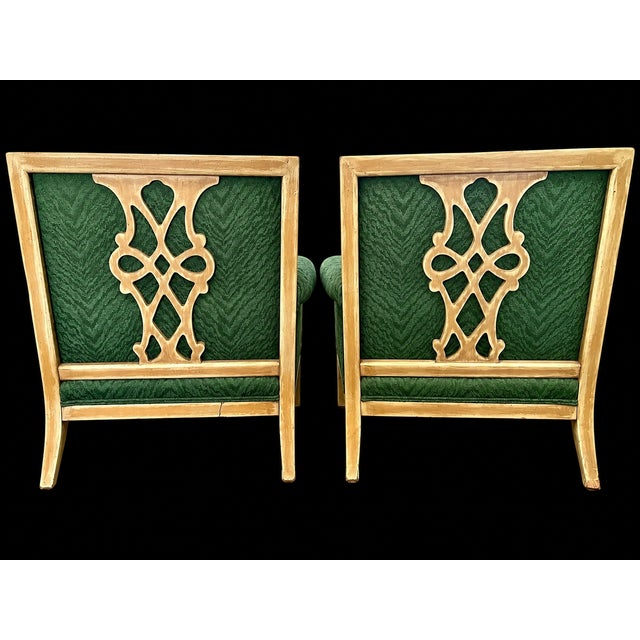 1960s Vintage Erwin-Lambeth Asian Chinoiserie Fretwork Lounge Chairs C. 1960’s - A Pair For Sale - Image 5 of 14