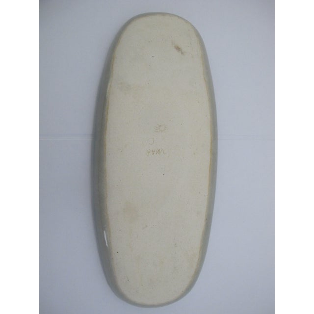 Blue El Palomar Ken Edwards Blue Bird Tonala Mexico Folk Art Pottery Oval Tray Dish For Sale - Image 8 of 10