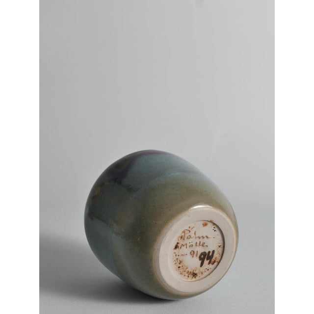 Vintage Studio Pottery Stoneware Vase with Jun-Style Glaze by Rolf Palm, 1991 For Sale - Image 18 of 18