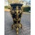 1990s Pair 1990 Italian Baroque Black Gold Pedestals W/ Marble Effect Tops – 2 Pieces For Sale - Image 5 of 15