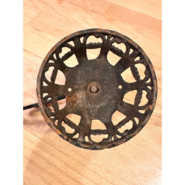 Victorian Antique Cast Iron Wall Sconce Candle Holder and Bracket For Sale - Image 3 of 6