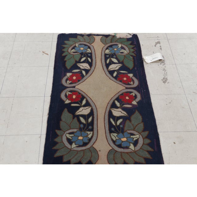 Handmade in wool and originating circa 1920-1930, this 3x4 rug is a rare and exciting new curation in Rug & Kilim’s...