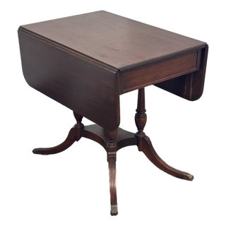 Imperial Furniture Co. Mahogany Drop-Leaf Pembroke Table, Vintage For Sale