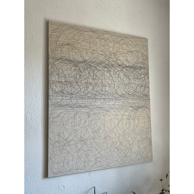"Static 1" Large Abstract Pen Painting by Simon Findlay For Sale - Image 10 of 10