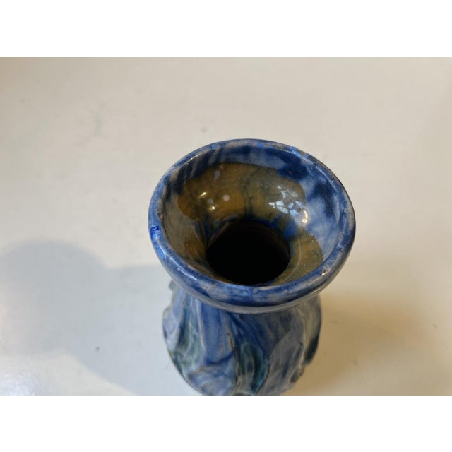Art Nouveau Pottery Vase of Glazed Ceramics from Møller & Bøgely, Denmark, 1920s For Sale - Image 6 of 9