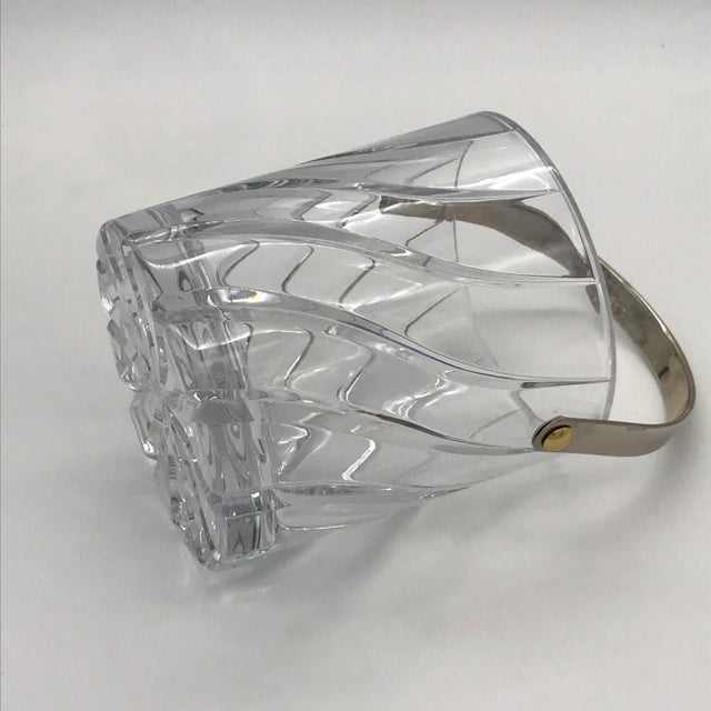 Mid 20th Century Vintage Traditional Olympus Cut Crystal Ice Bucket For Sale - Image 5 of 9
