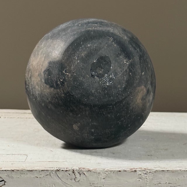 Ceramic Ex-Museum Pre-Columbian Chimú Blackware Anthropomorphic Vessel With Handle For Sale - Image 7 of 7