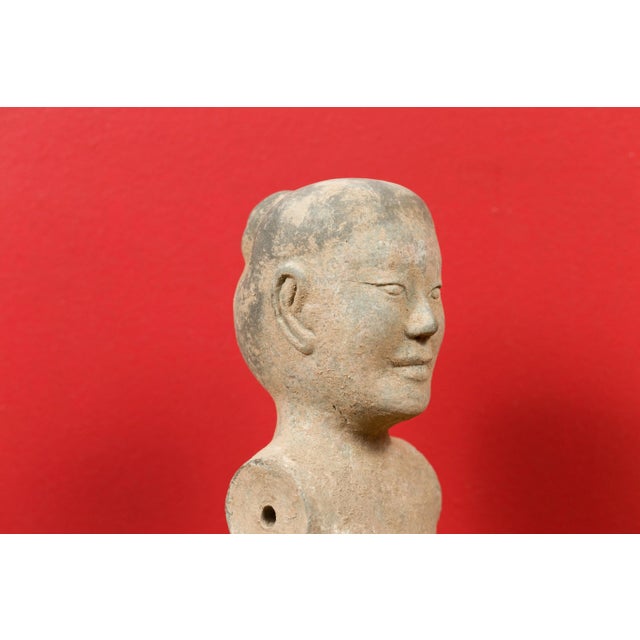 206 BC-24 AD Western Han Dynasty Chinese Original Polychromy Figurine For Sale - Image 11 of 13