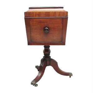Early 19th Century Mahogany Teapoy Cabinet