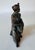 Antique Ansonia Figural Clock Top Seated Woman With Lyre Cast Metal Statue For Sale - Image 6 of 9