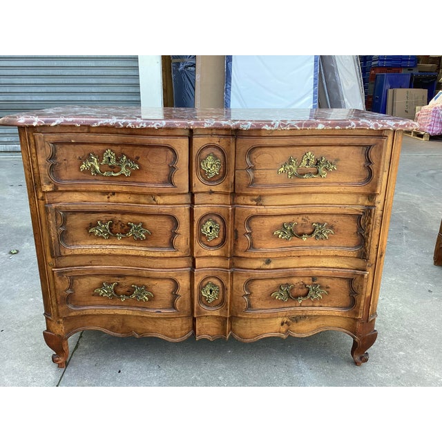 French 18th C. French Regency Chest W/ Marble Top For Sale - Image 3 of 16