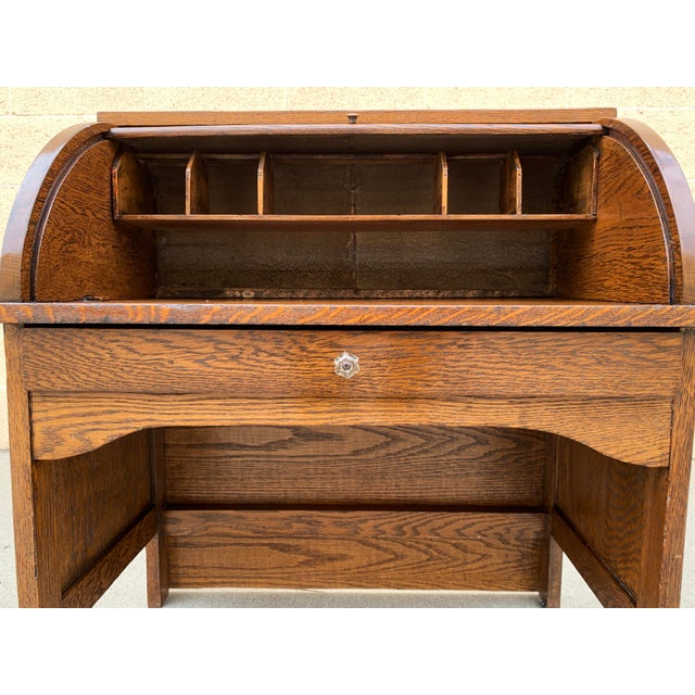 Antique Children's Oak Roll Top Desk Chairish
