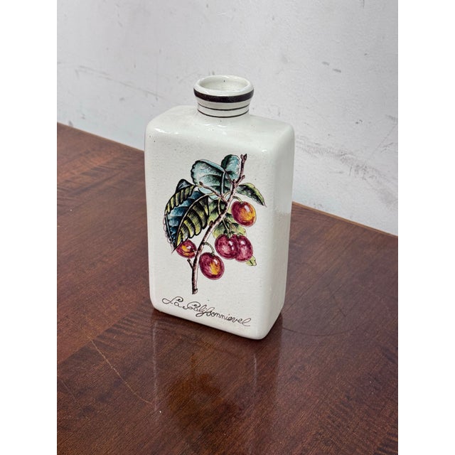 Vintage Italian Majolica Ceramic Bottle For Sale - Image 10 of 12