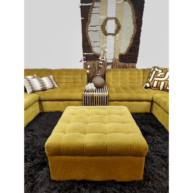 Vintage Modular Sofa in Yellow, 1970s, Set of 8 For Sale - Image 4 of 6