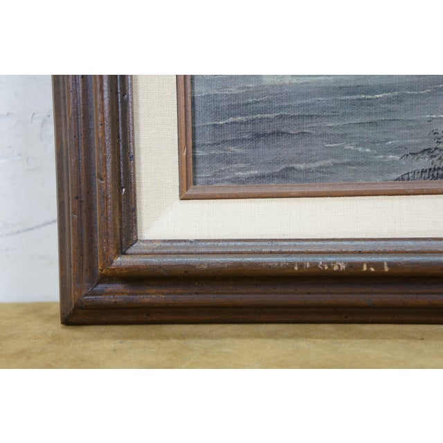 Wood Late 20th Century Dutch Windmill Wijk Bij Duurstede Print on Canvas After Jacob Van Ruisdael 21", Framed For Sale - Image 7 of 12