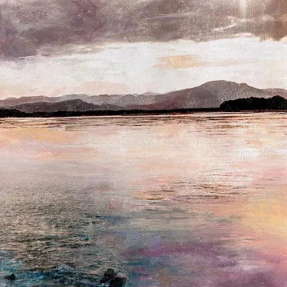 Impressionist Impressionist Acrylic & Ink on Canvas Painting, "Beyond the Abyss" For Sale - Image 3 of 3