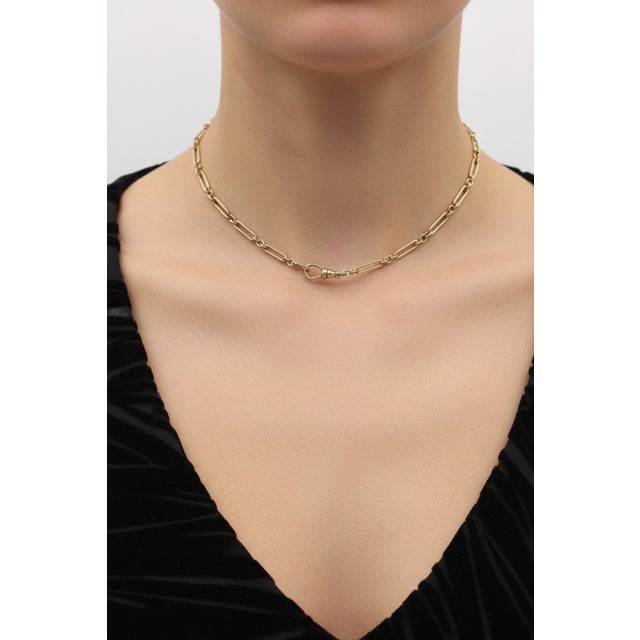 Metal Art Deco 12k Gold-Filled Pocket Watch Chain For Sale - Image 7 of 7