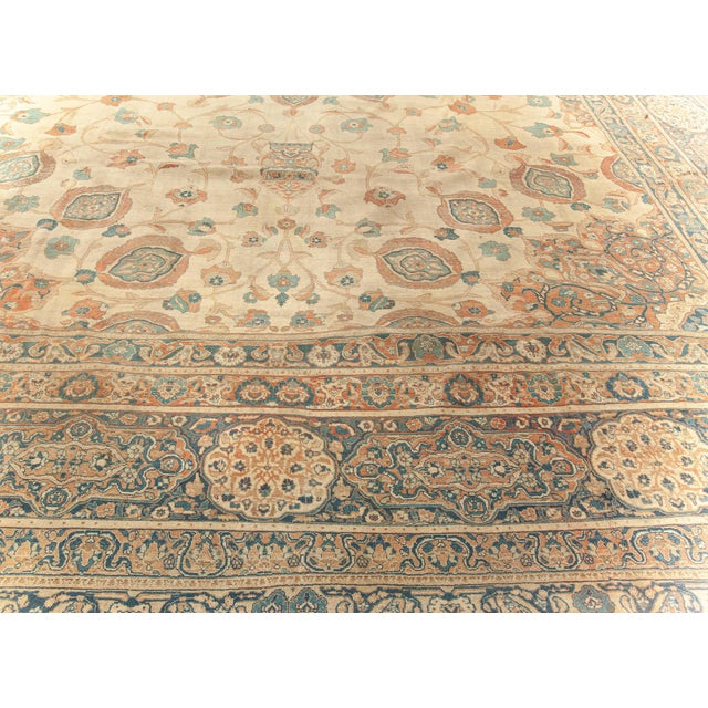Persian Oversized Antique Persian Tabriz Rug For Sale - Image 3 of 7
