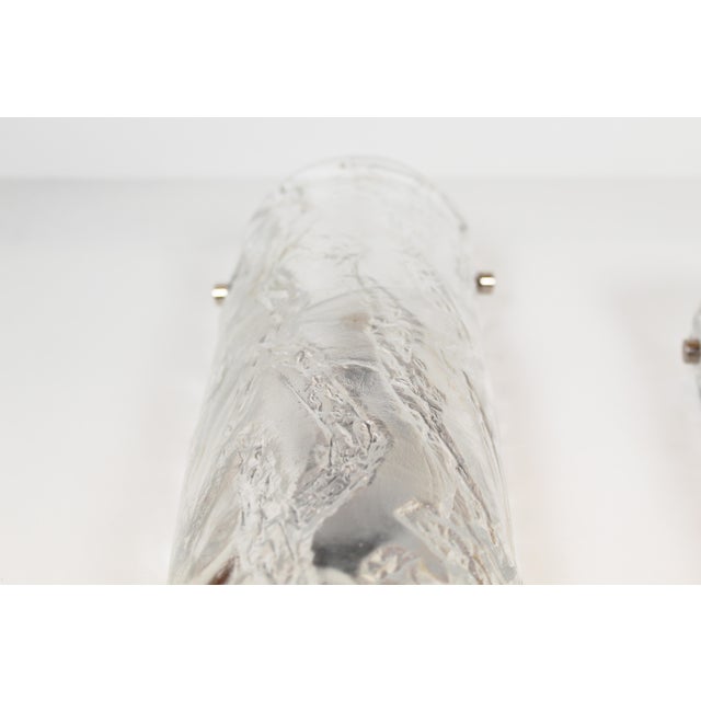 Glass Large Murano Glass Wall Lamps from AV Mazzega, 1970s, Set of 2 For Sale - Image 7 of 10