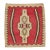 1920s Navajo Rug Red Field with Diamond & Serrated Border, Handwoven Southwesten For Sale