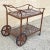 Brown Vintage Cast Aluminum Lattice Serving Bar Cart For Sale - Image 8 of 11