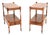 Georgian Inlaid Yew Wood Side Tables, 1930, Set of 2 For Sale