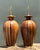 Vintage Striped Wood Table Lamps With Brass Base - a Pair For Sale - Image 13 of 15