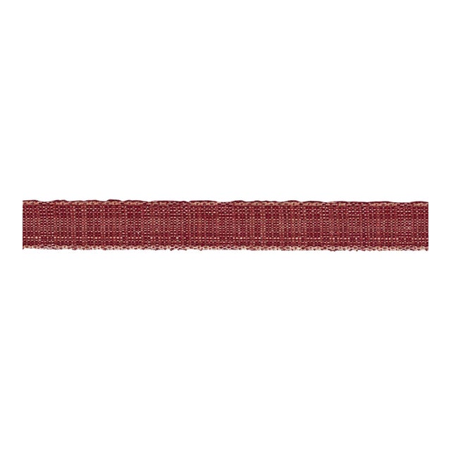 SAMPLE - Schumacher Tweed Tape Narrow In Red For Sale