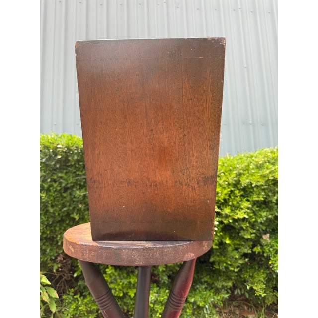 Wood Vintage English Lion Head Wood and Brass Wastebasket/Planter For Sale - Image 7 of 8