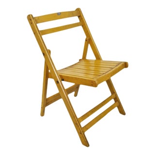 Antique India Yellow Rustic Folding Chair For Sale