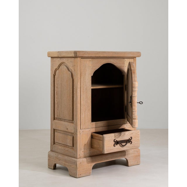 19th Century France Antique White Wood Storage Cabinets & Cupboards For Sale - Image 9 of 10