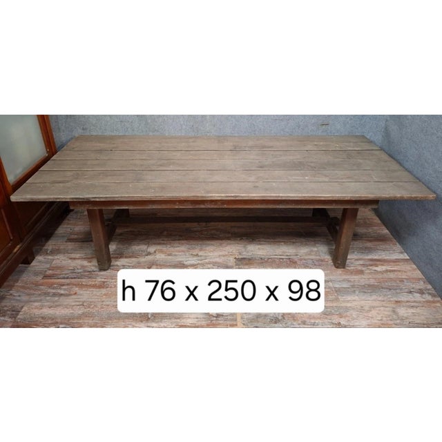 Wood Large Farmhouse Table in Wood, 1800s For Sale - Image 7 of 10
