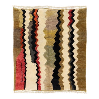 Premium Hand-Knotted Moroccan Wool Rug | 9'8" X 8'5" | One of a Kind For Sale