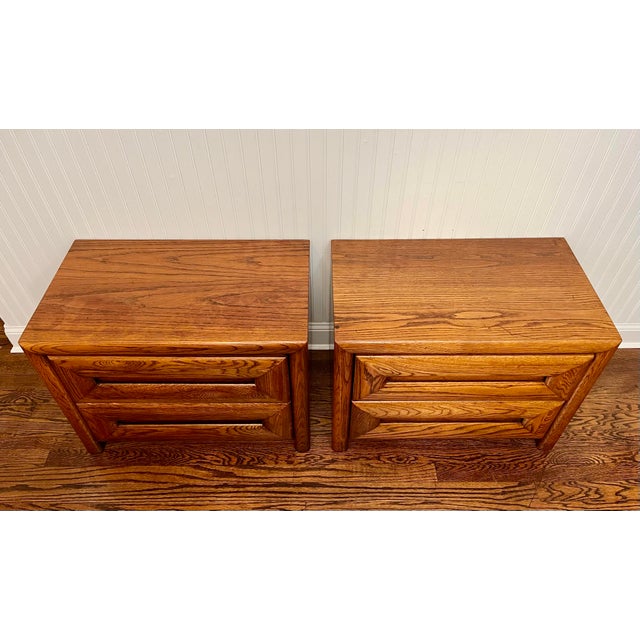 Vintage 1960’s Set of Two Solid Wood MCM Lane “Arcadia” End Tables or Nightstands For Sale In New York - Image 6 of 9